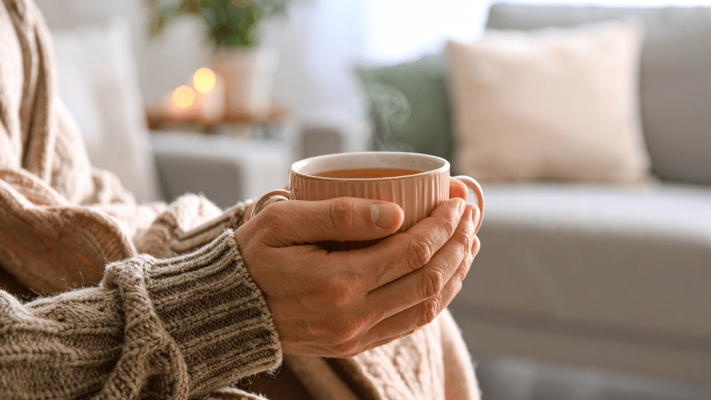 a warm cup of tea